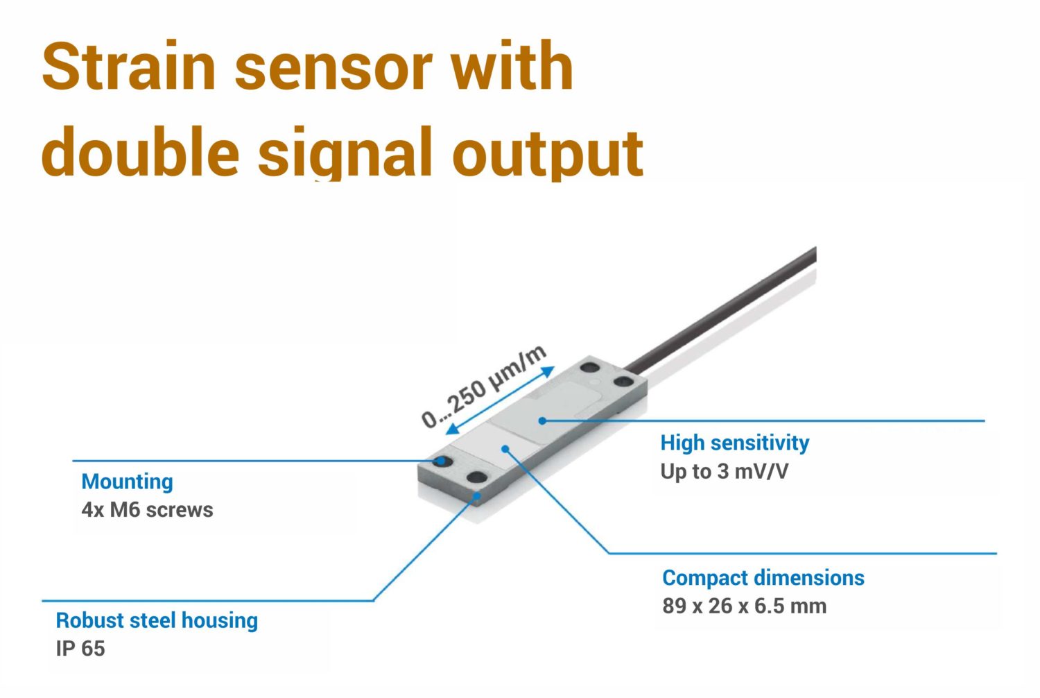 Strain sensor with high sensitivity from XSensors